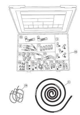 Centralized lubrication repair kit, assembly 7032755