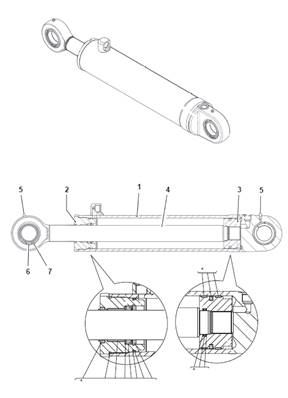 Cylinder pendulum arm front 9901050