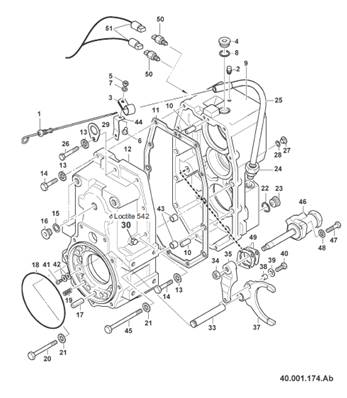 Transmission box, assembly 9902779S2
