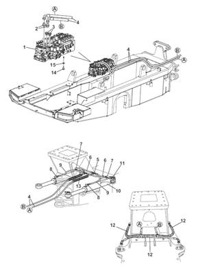 Steering, hydraulic lines 9902864