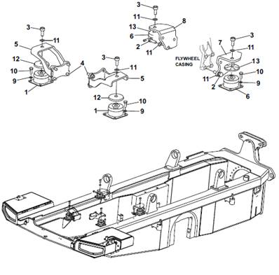 Engine mount, mounting 9991271