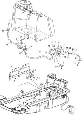 Hydraulic filling pump, mounting 9991529