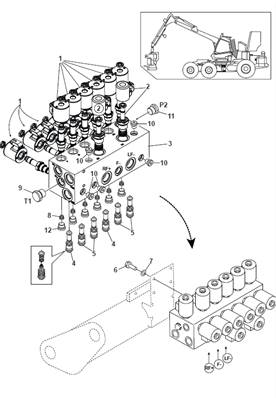 Pendulum arm hydraulic block, assembly 9991730