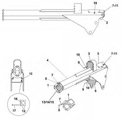 Telescope arm crane 300 11m, assembly 9991850
