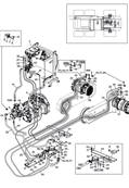 Rear drive motor, hydraulic lines 9992047S2