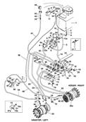 Rear drive motor, hydraulic lines 9992328S2