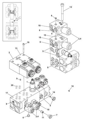 Hydraulic cradles valve, assembly 9992428