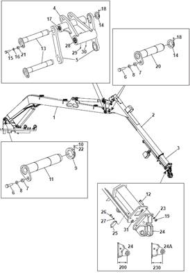Crane 220 10m, assembly 9992785