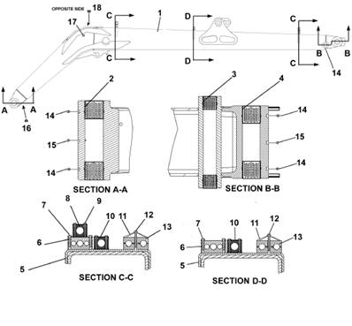 Crane foot 250, assembly 9992788