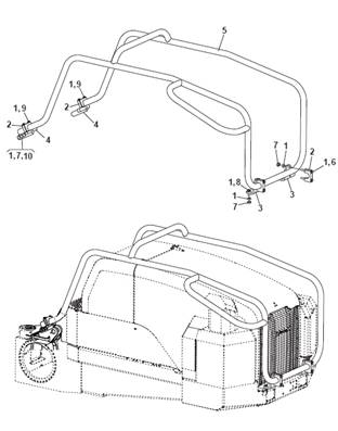 Engine bonnet arch, mounting 9992891