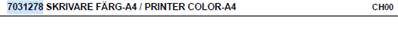 A4 color printer, assembly 99929118