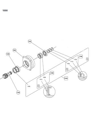 Turret rotation motor, housing 99929378