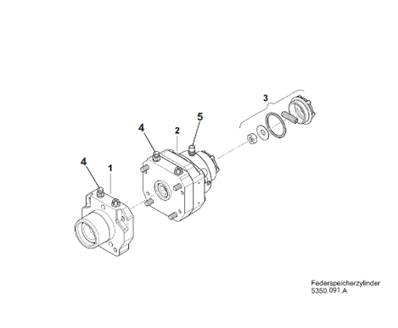 Bogie, brake cylinder 99929395