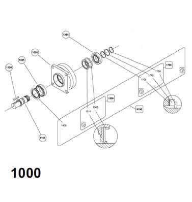 POCLAIN turret rotation motor, assembly 99929444