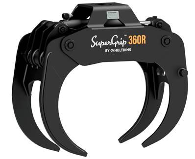 Grapple wood energy 4 tongs HULTDINS SuperGrip I 360R