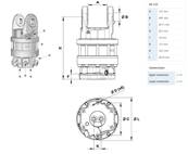 Rotator INDEXATOR AV12S M16 Ø173mm for 100mm links