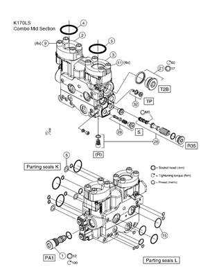 Midsection, K170 valve LM999031