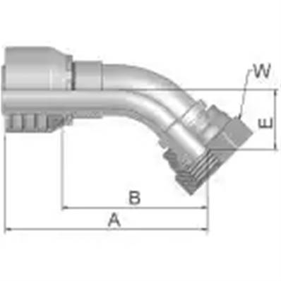Crimp fitting Parker BSP 1 1/4 - 45° - Series 48 1B148-20-20