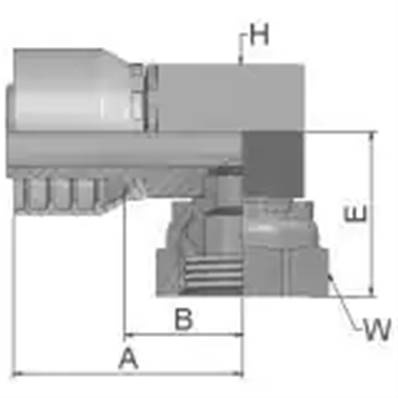 Crimp fitting Parker BSP 3/8 - 90° short - Series 48 1B448-6-6