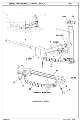 Cabin tilt, mounting 7009794