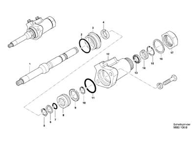 ECO16 transmission gear selector, assembly 9991174