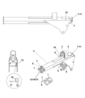 Crane 250 telescope arm 11m assembly 9991238