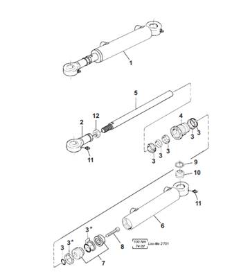 Step Hydraulic Cylinder Assembly 9991323