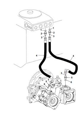 Hydraulic pumps, drain 9991477