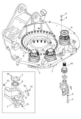 Turret rotation motor, mounting 9991731