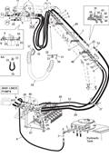 Harvester head, hydraulic lines 9991855S2