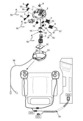 Left joystick console, assembly 9991862