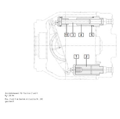 Crane hydraulic pump, variator 9992091