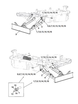 Earthmoving blade, mounting 9992644