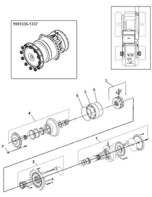 Rear feed motor, assembly 99929180