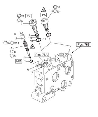Hydraulic distributor, assembly 99929313