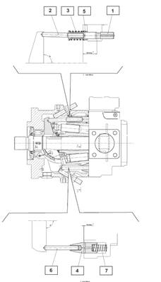Hydraulic harvester head pump, regulator 99929449