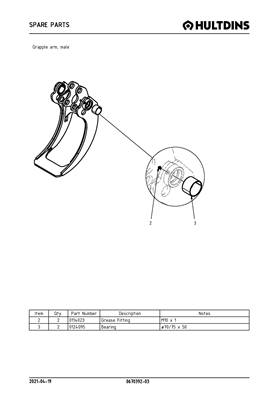 Grapple arm, male 067039203