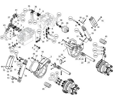 Feed roller arms assembly LM005355S2