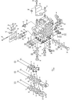 Hydraulic system, Valve L-90 LM005536