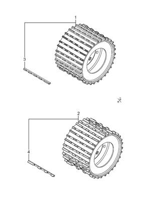 Feed rollers V-STEEL LM034690