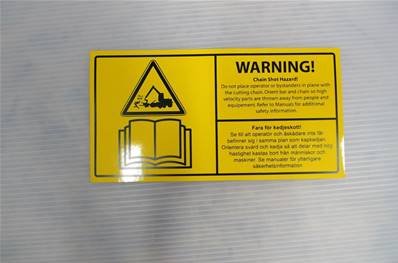 Decal Warning Log Max RE519141