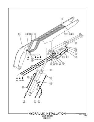 Hydraulic Installation, Main Boom 50295372S2