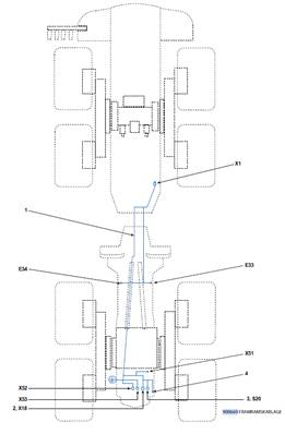 Rear frame harness, assembly 9991220