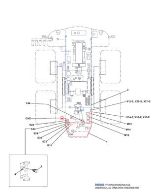 Hydraulic reservoir harness, assembly 9991622