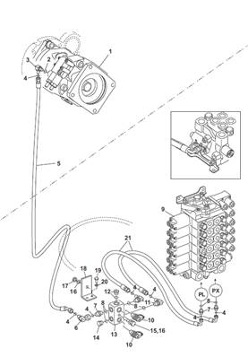 Crane hydraulic pump, control valve 9991899