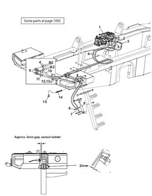 Ladder, hydraulic lines 9991970