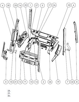 Outfit, components to panels 9992001