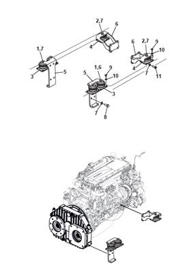 Engine mount, mounting 9992175
