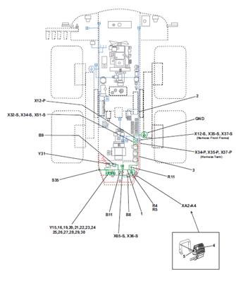 Crane distributor harness, mounting 9992377