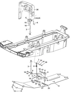Hood guard, mounting 9992434